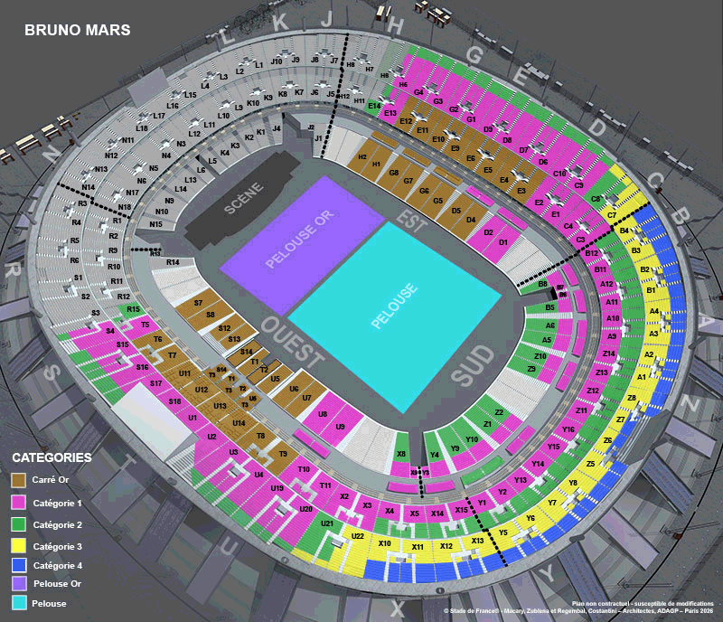 Plan du Stade de France
